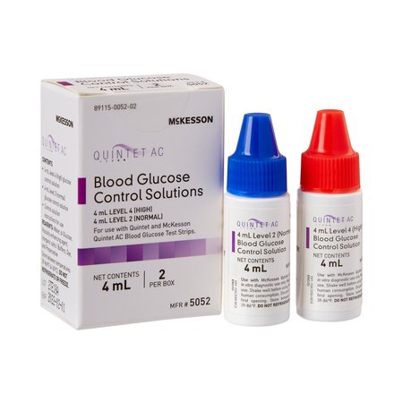 Mckesson Quintet AC Glucose Control Solution Level 1&2 2 X 4 mL 5052